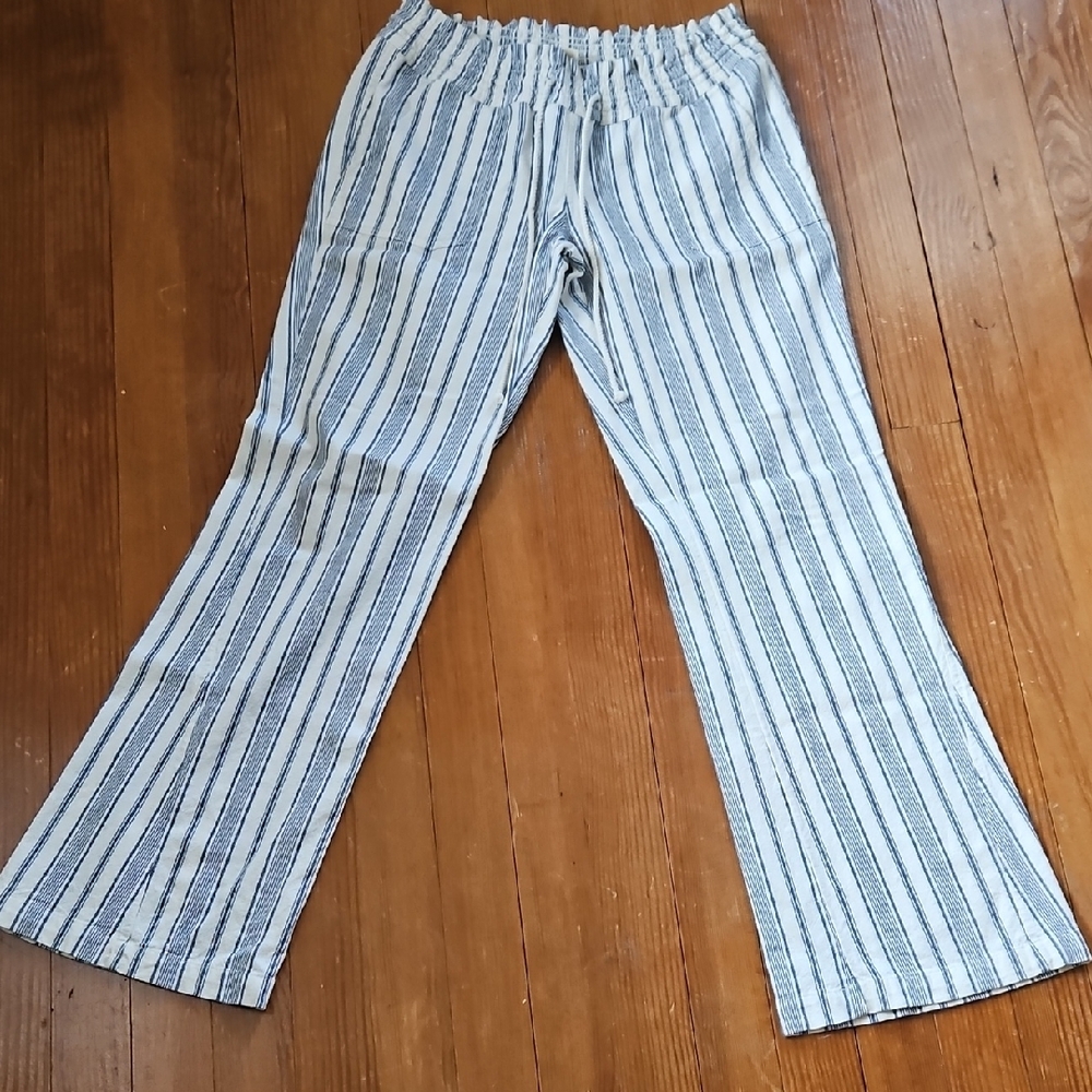 Roxy Linen Striped Pants